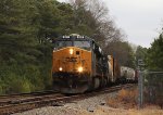 CSX 922 leads train L619-26 from track 1 to track 2.